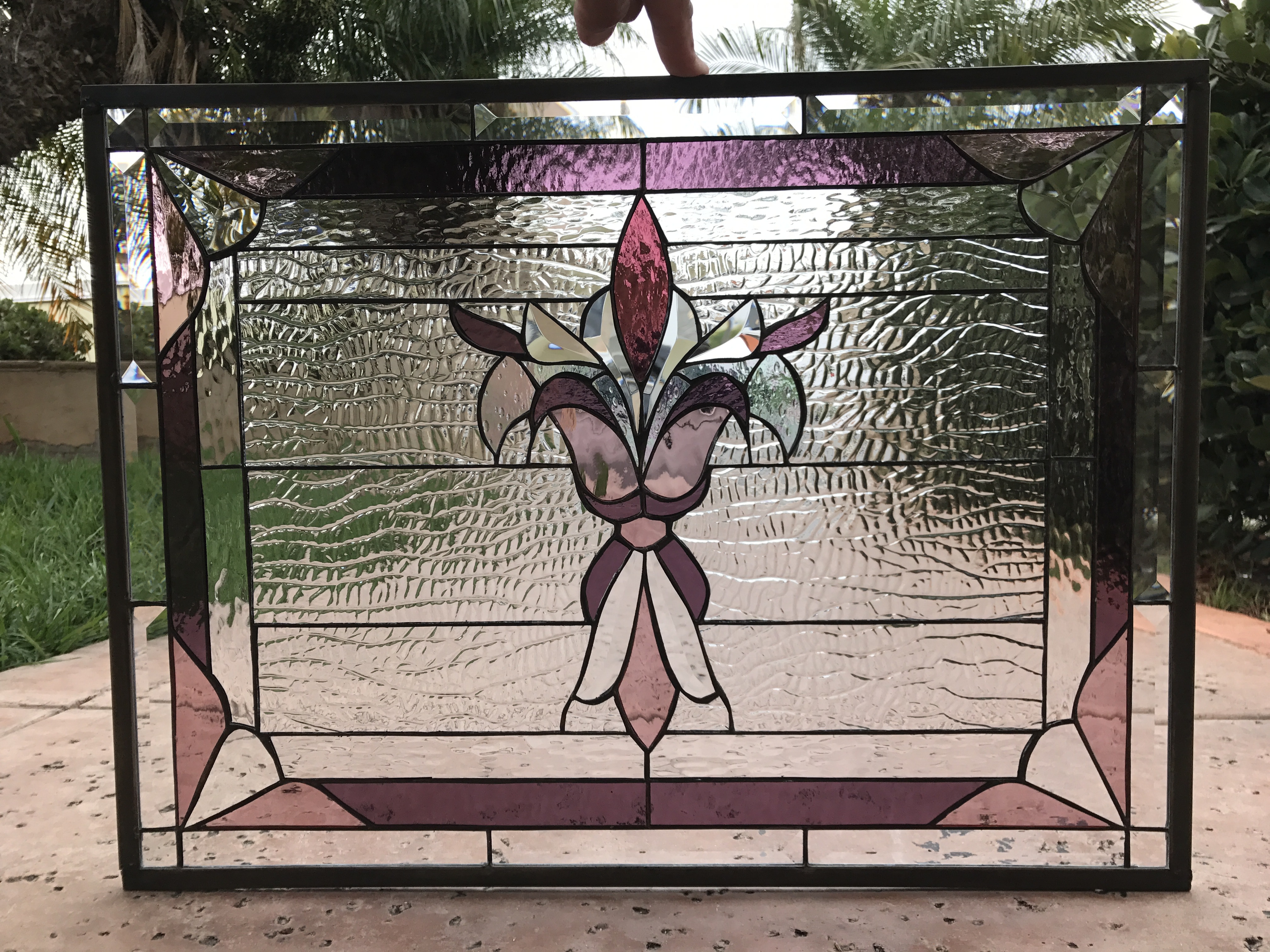 The "Westchester" Victorian Leaded Stained Glass Window Panel