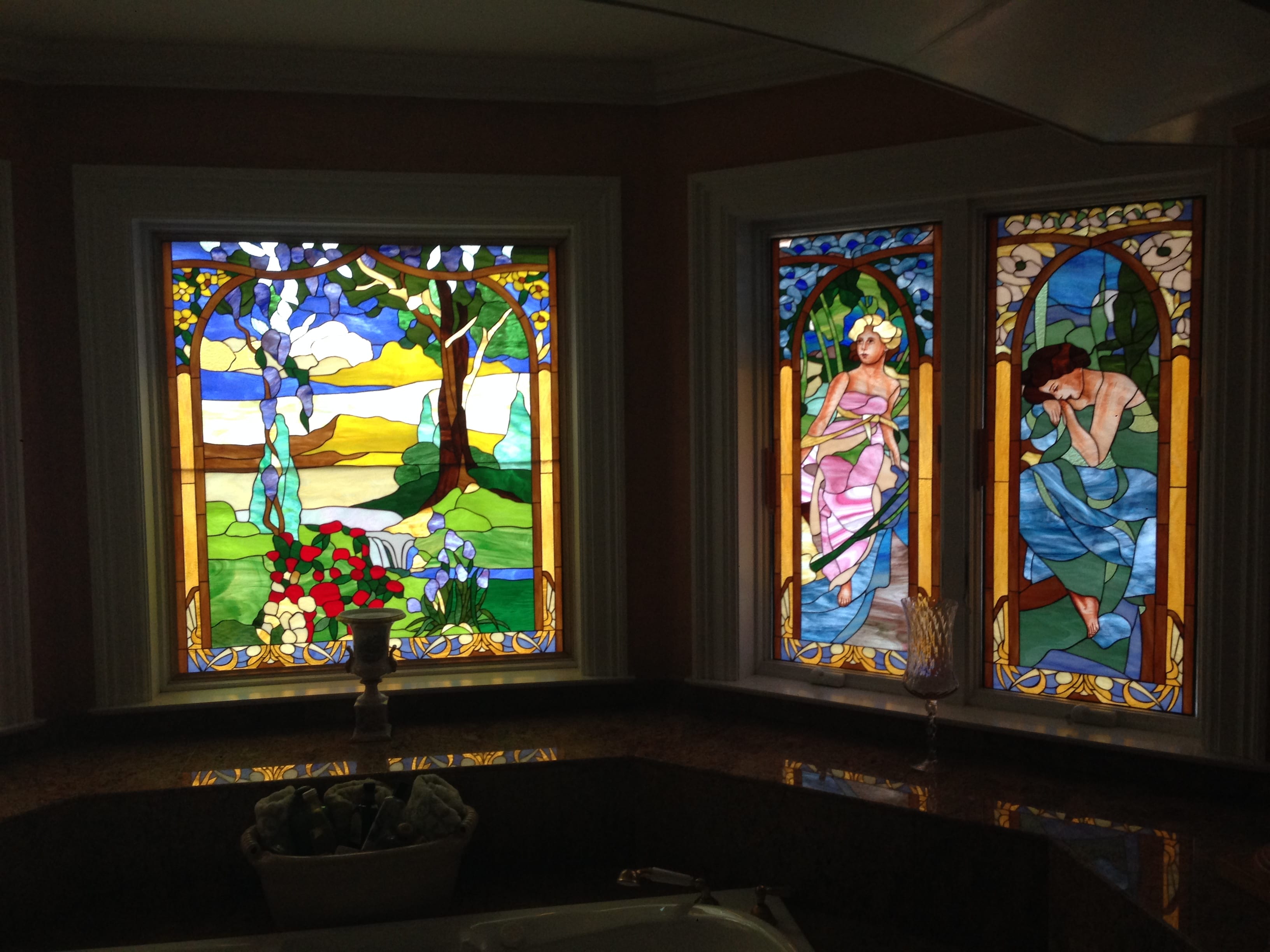 Incredible Series of Stained Glass Bathroom Windows (Also available