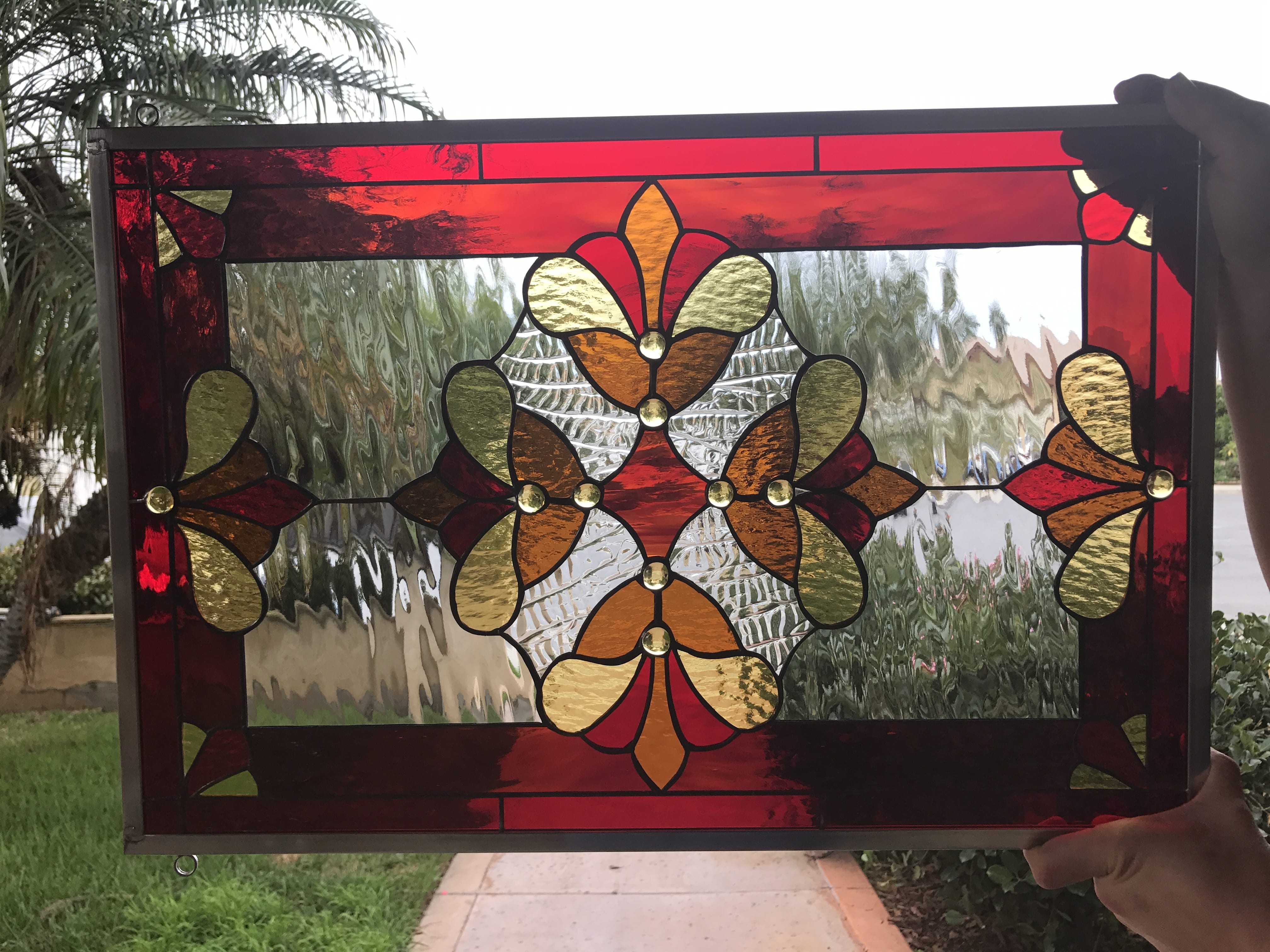 Beautiful! The "Yorba Linda" Leaded Stained Glass Victorian Style