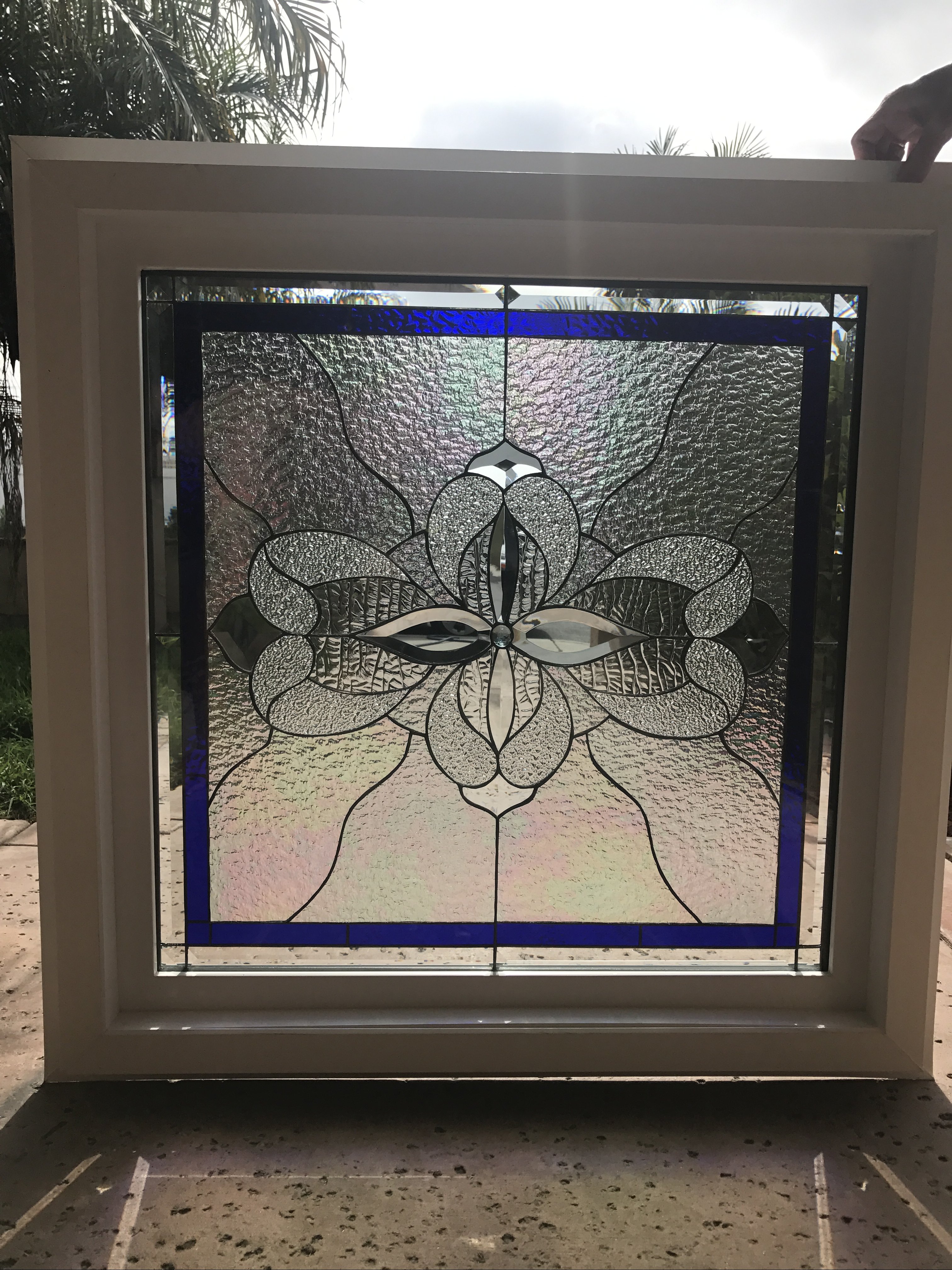 Vinyl Framed and Tempered Glass Insulated! The "Santa Paula" Stained