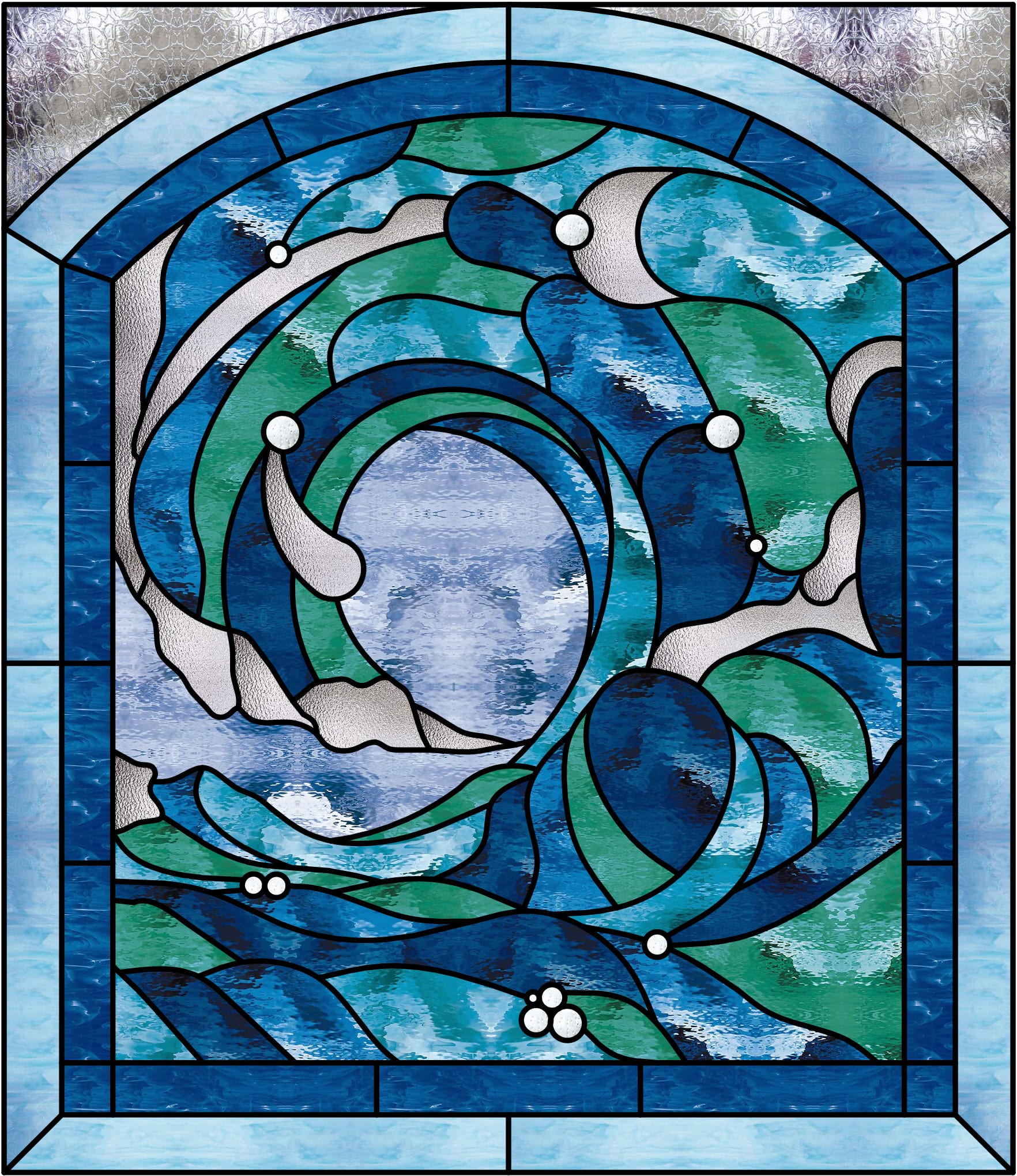 Beautiful Cresting Ocean Wave 2 Stained Glass Window Panel beautiful-cresting-ocean-wave-2-stained-glass-window-panel