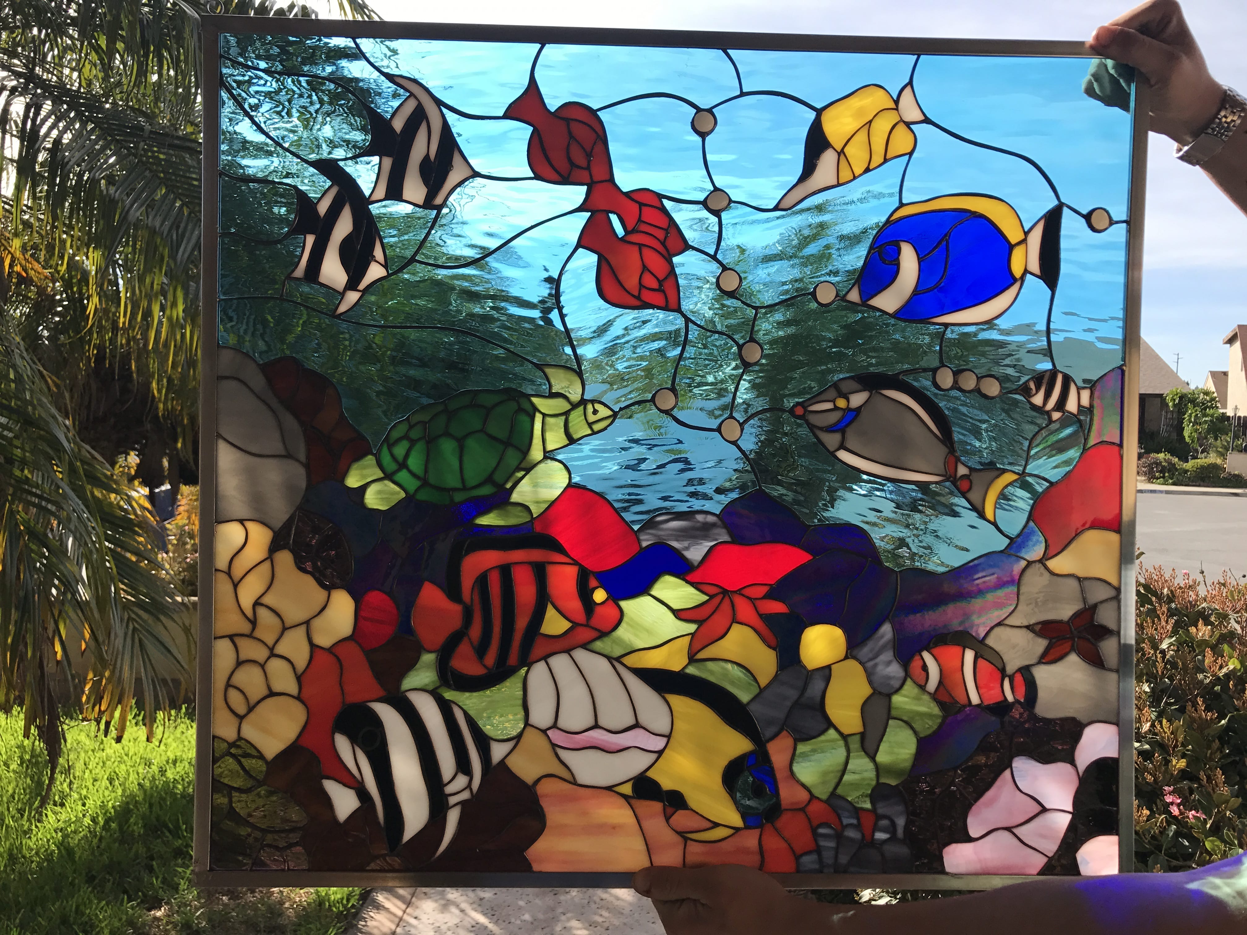 The "Fishtank" Colorful Sea Coral, Clownfish & Turtle ...