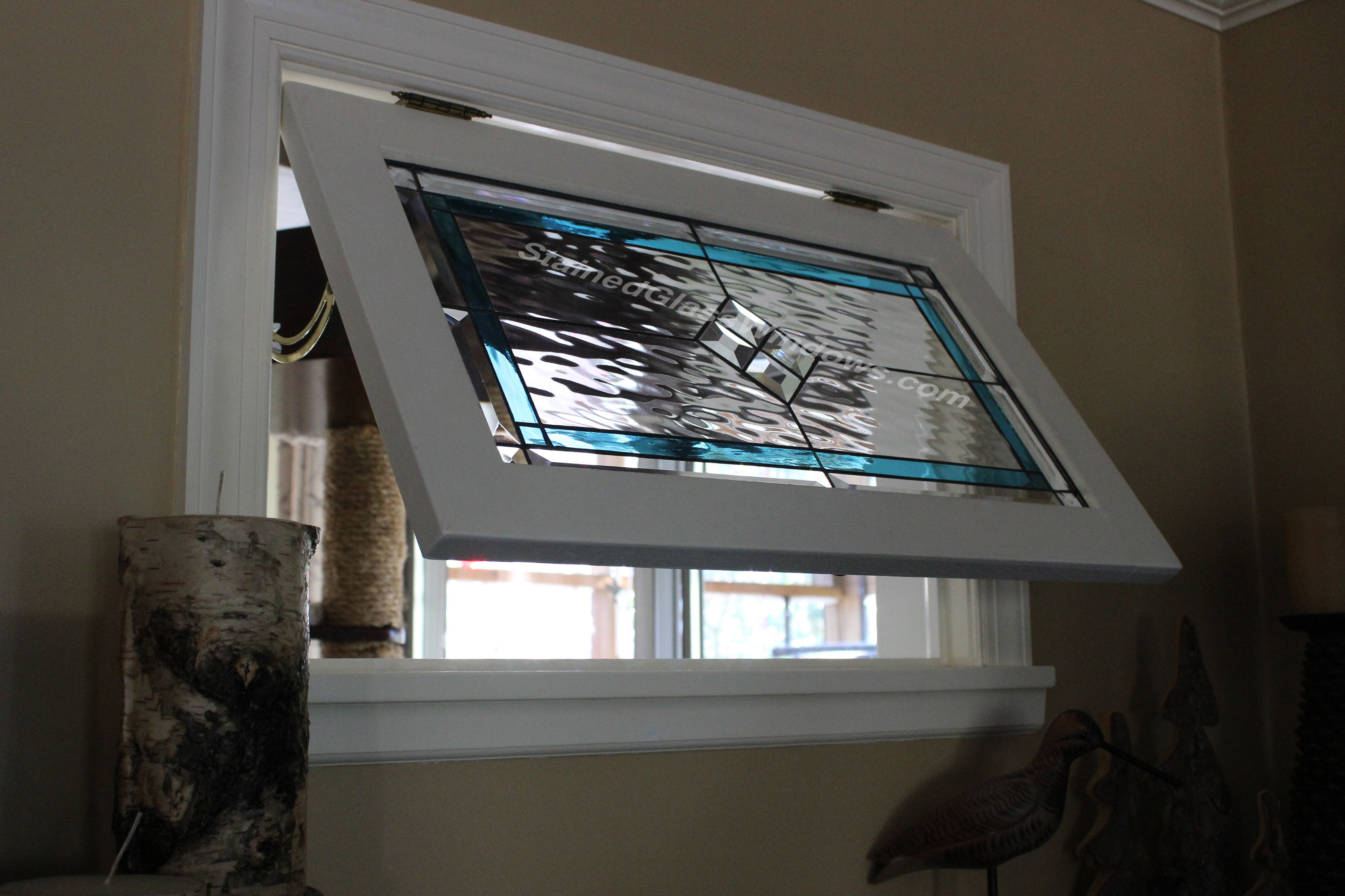 A Single Paned Classic & Simple Geometric Window Installed In a Vinyl