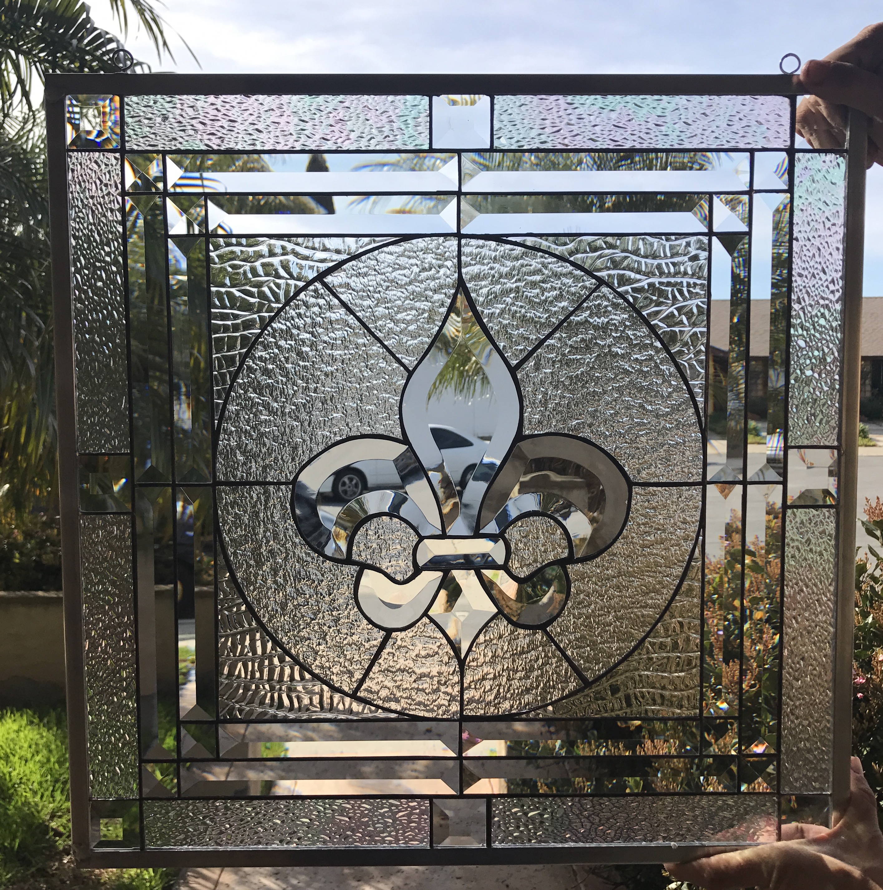The "Galway" Classic Fleur De Lis Stained Glass Window ...