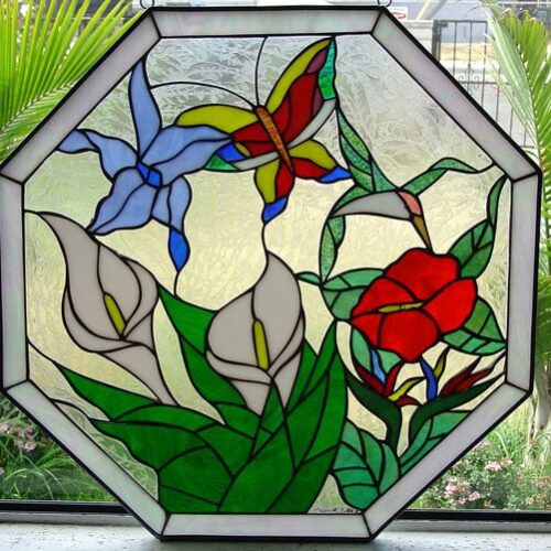 Hummingbirds Stained Glass