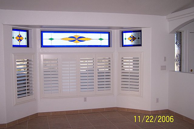 Classic Interior transom stained glass window