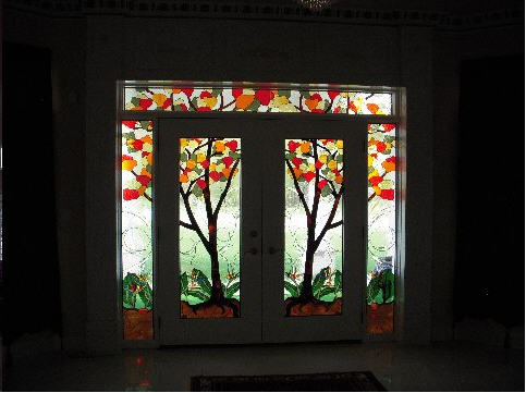 Matching Autumn Tree Doors, Sidelites, And Transom Inserts