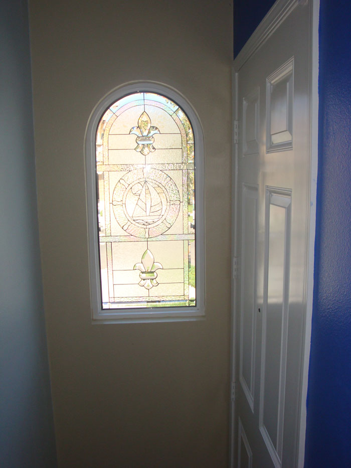 All Clear Beveled Nautical Arched Window (after)
