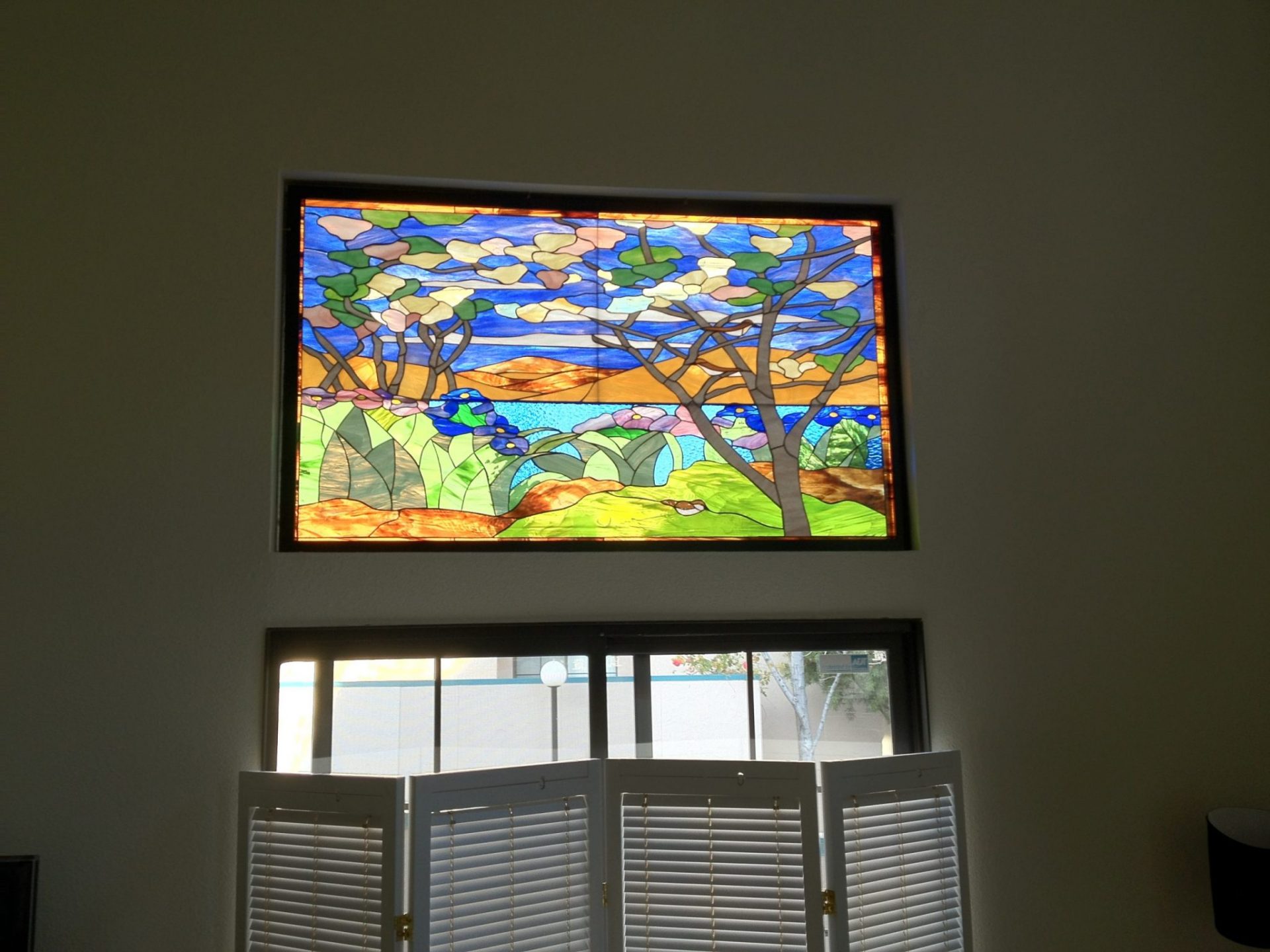 Lovely "Tree Of Life" Stained Glass Accent Window