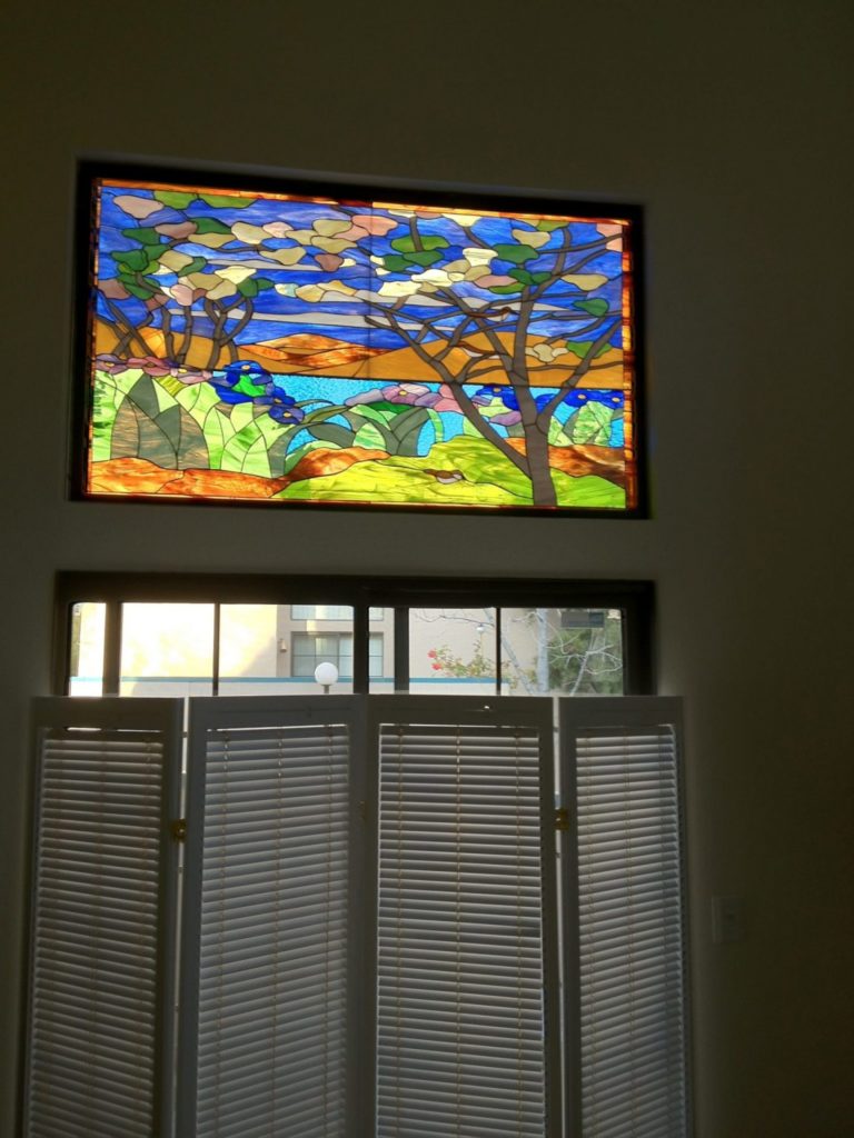 Lovely "Tree Of Life" Stained Glass Accent Window