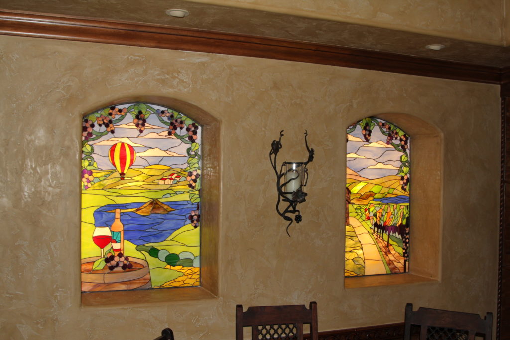 Napa Valley Vineyard Stained Glass Windows