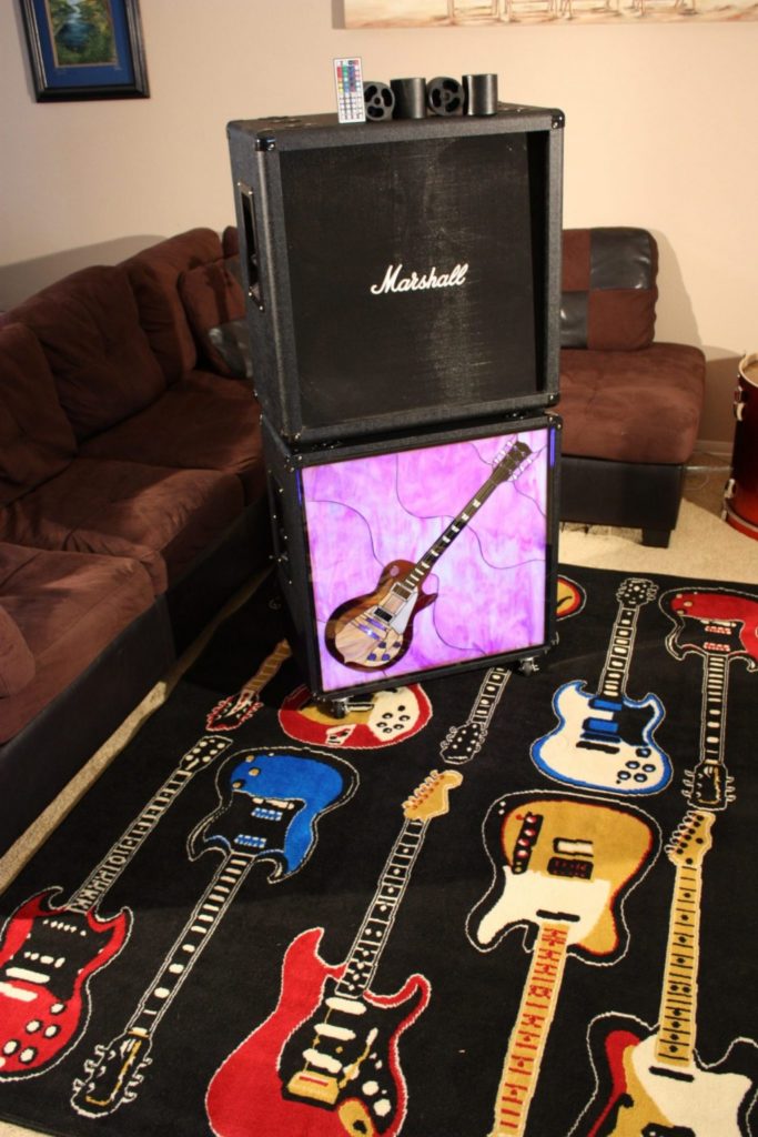 Illuminated Stained Glass Fully Functional Speaker Cabinets | Tables
