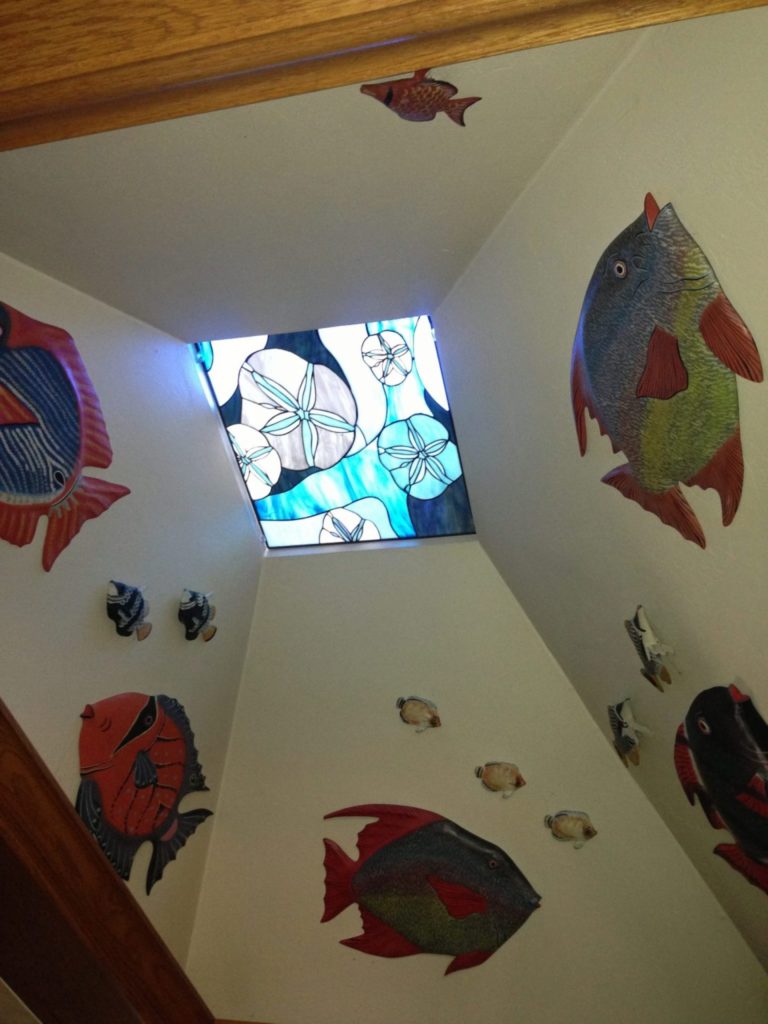 Sand Dollar Stained Glass Window Sky Light Panel