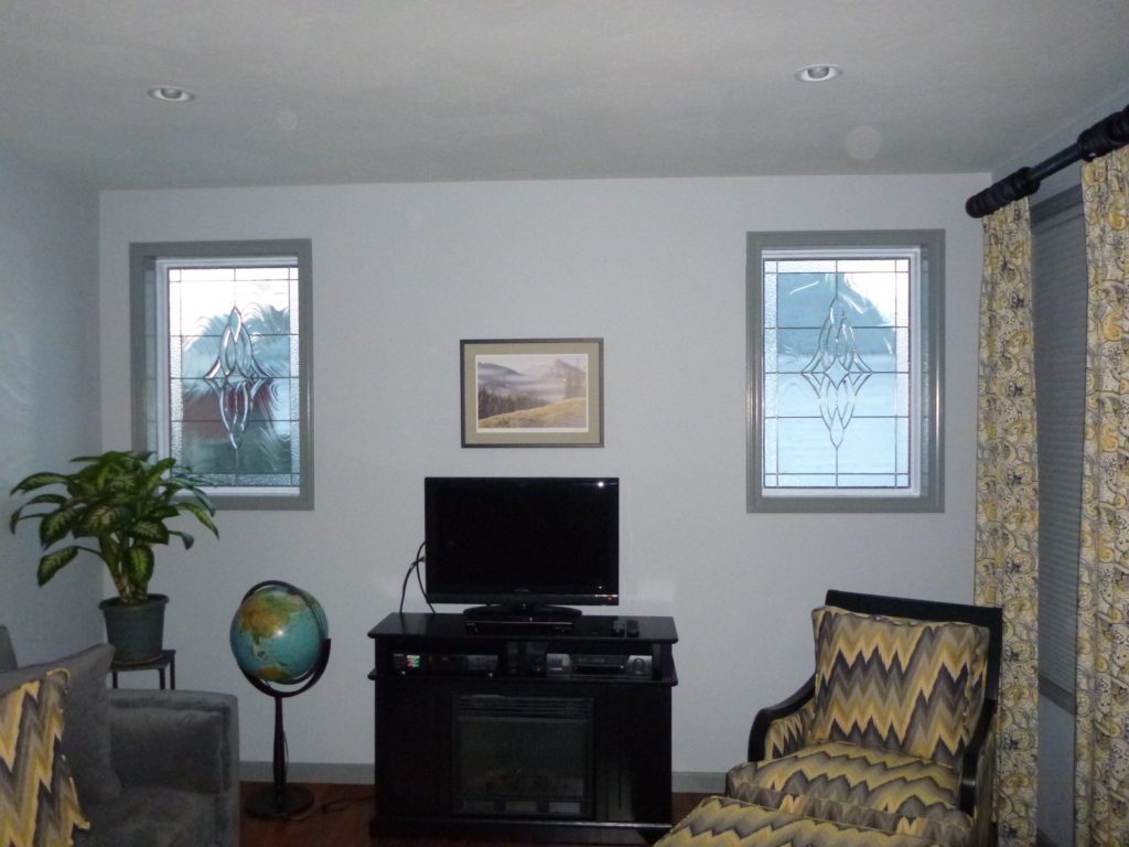 Two Clear Beveled Windows Accent The Whole Room!