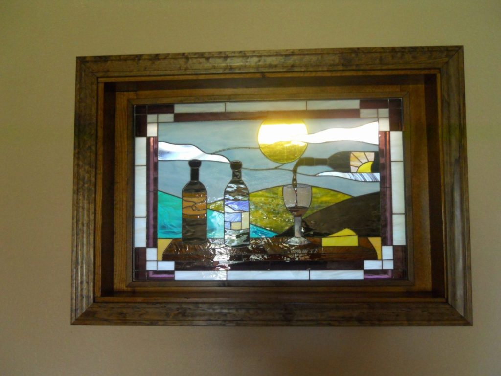Installed "Napa Wine Valley" Stained Glass