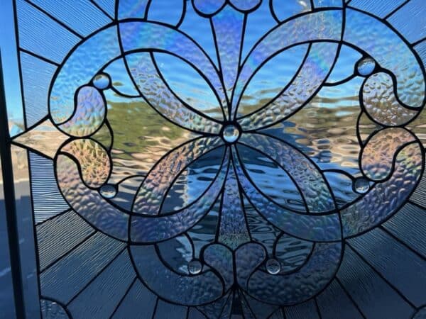 The "Windsor" Beautiful Clear Textured Leaded Stained Glass Window Panel