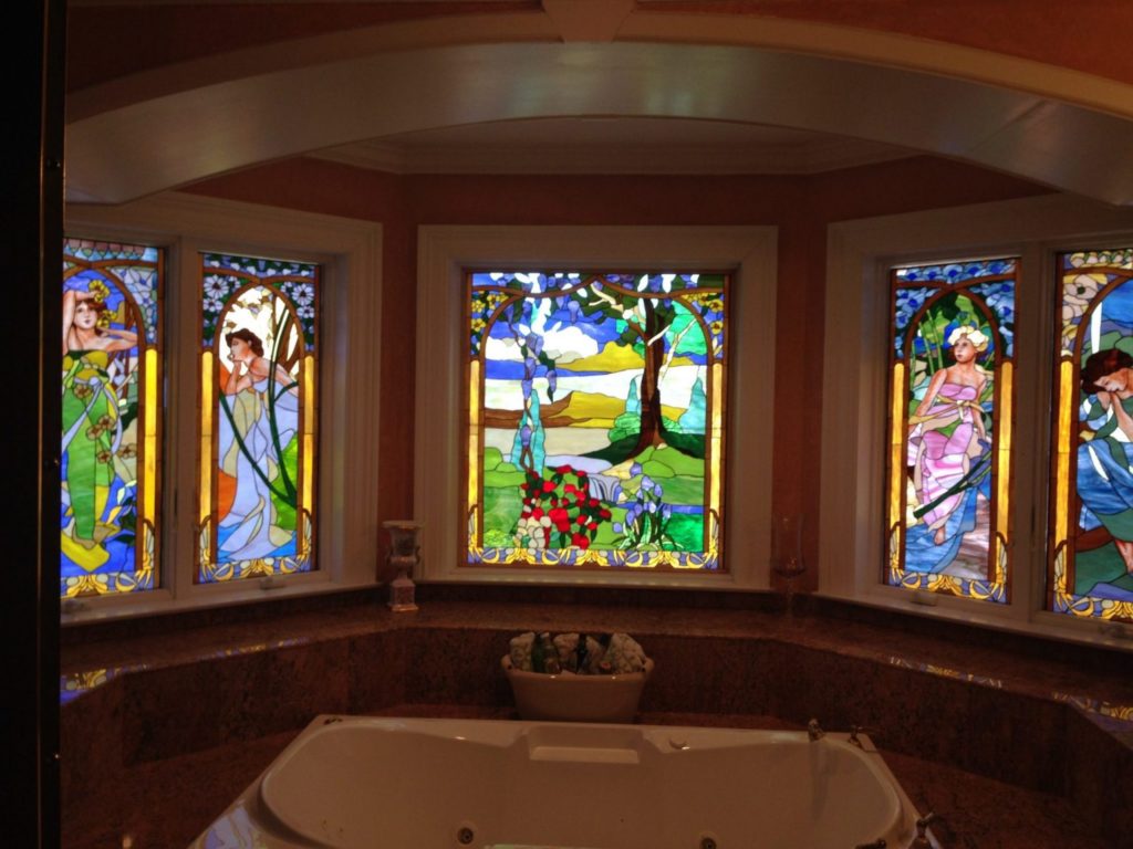 Simply Stunning! Hand Painting Features On Stained Glass!