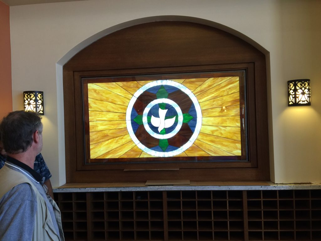 LED Backlit Illuminated Stained Glass Panel
