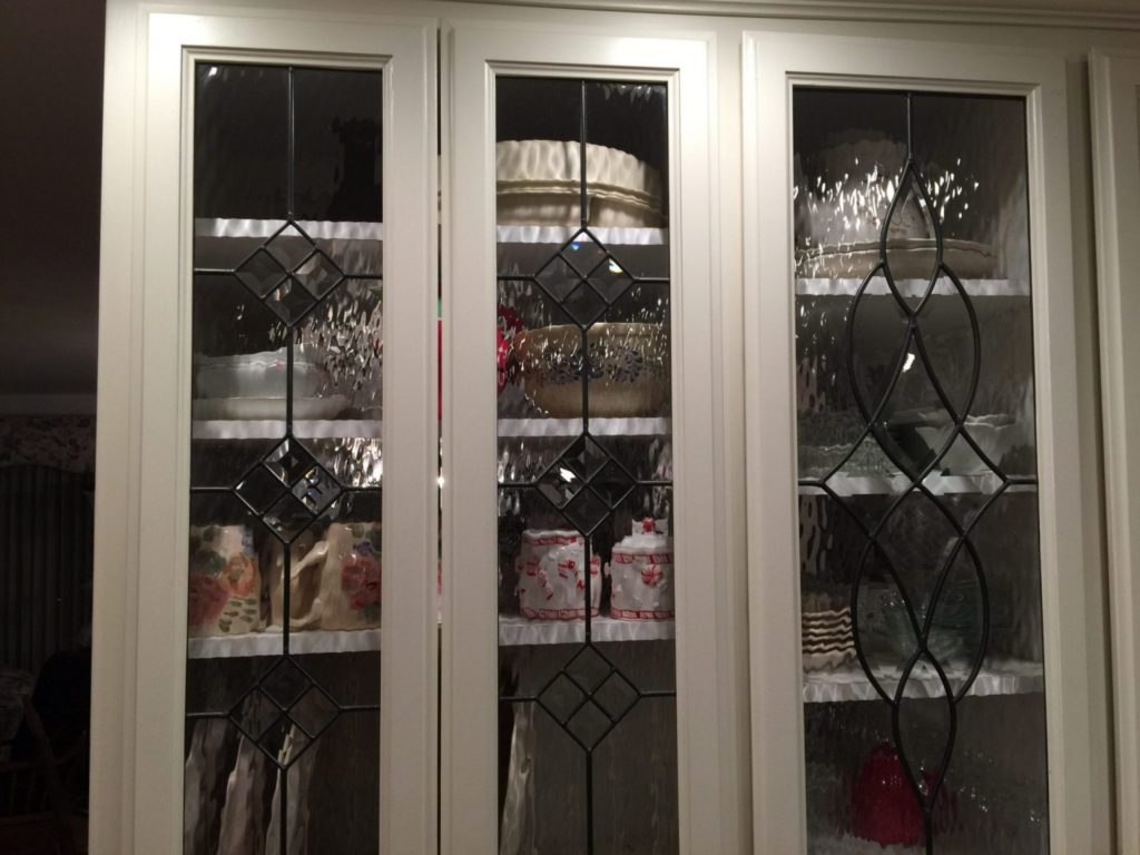 Classic Leaded Beveled Cabinet Glass Kitchen Inserts