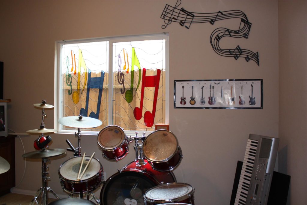 Stained Glass Music Note Windows