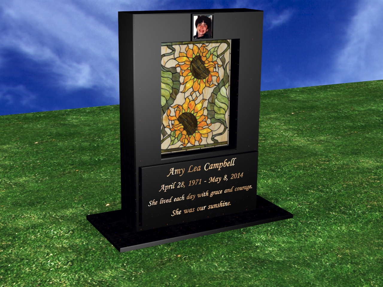 Stained Glass Headstones Impact Resistant & Insulated (Fully Customizable)