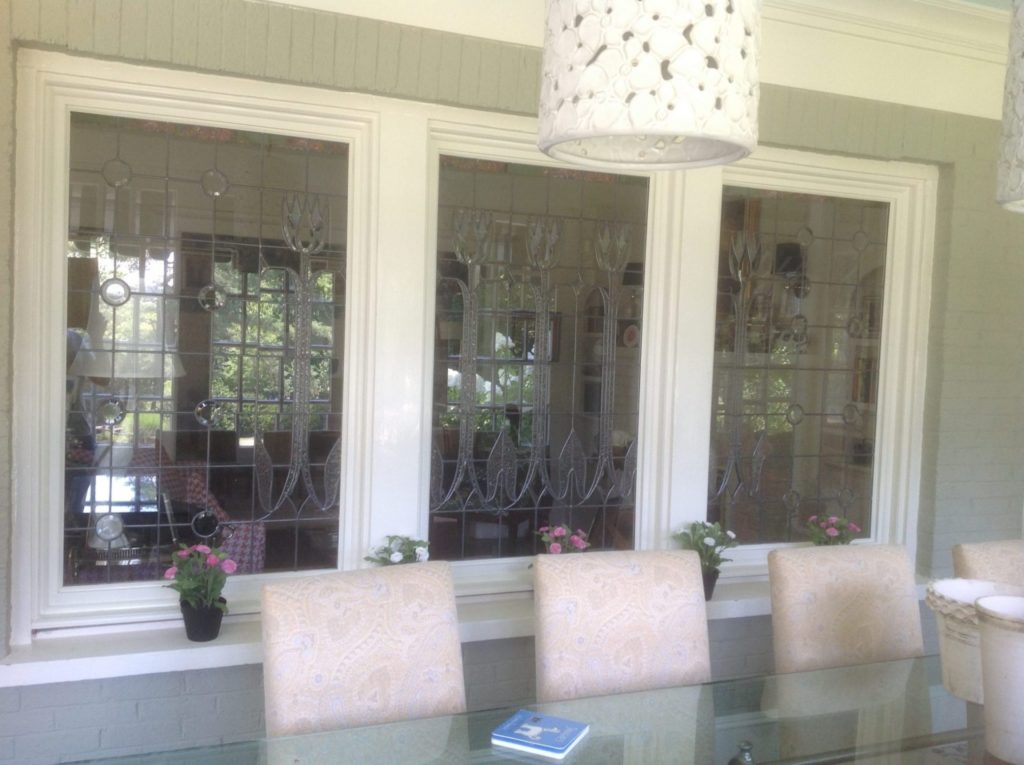 Classic English Tulip Room Divider (Partitions) Beveled Glass Windows