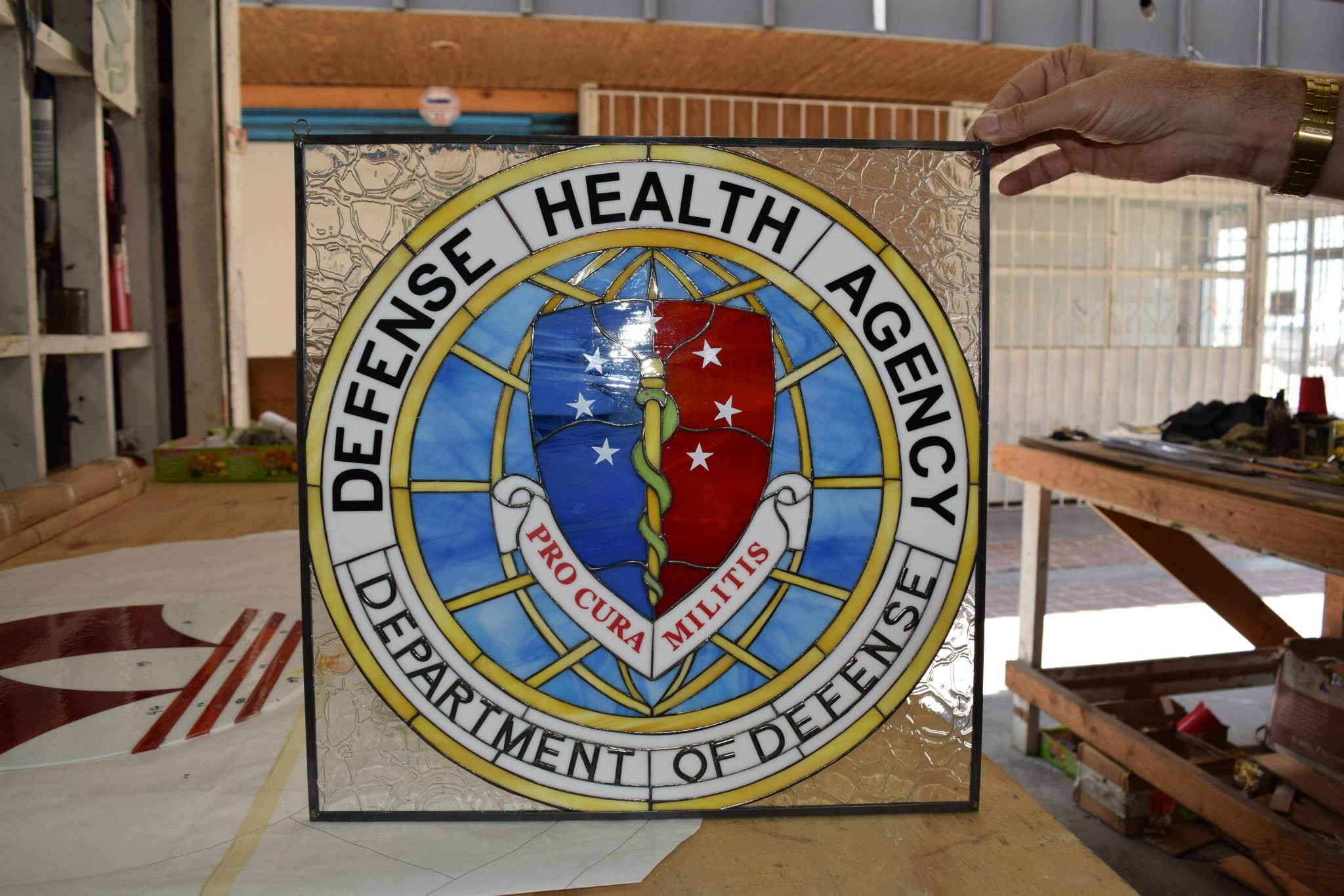 Stained Glass Logos made for the Department of Defense