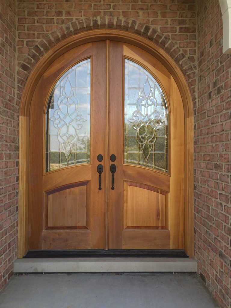 Arched Brass Came Door Insert