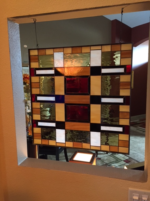 Frank Lloyd Wright Style Stained Glass Window