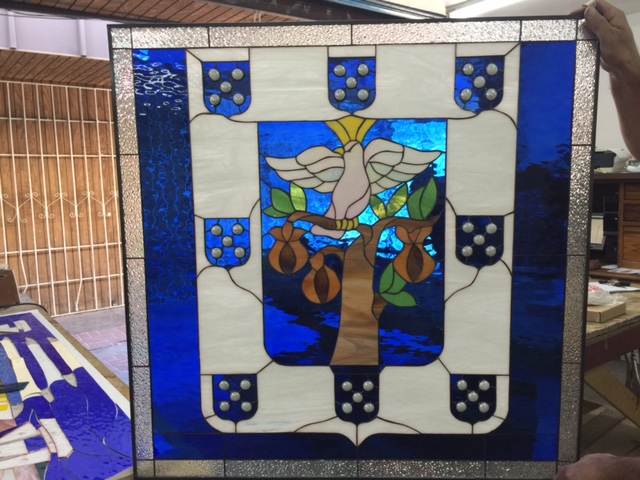 Stained Glass Window Family Crest