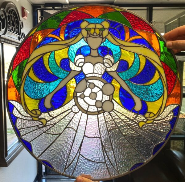 Awesome! Sailor Moon Leaded stained glass window