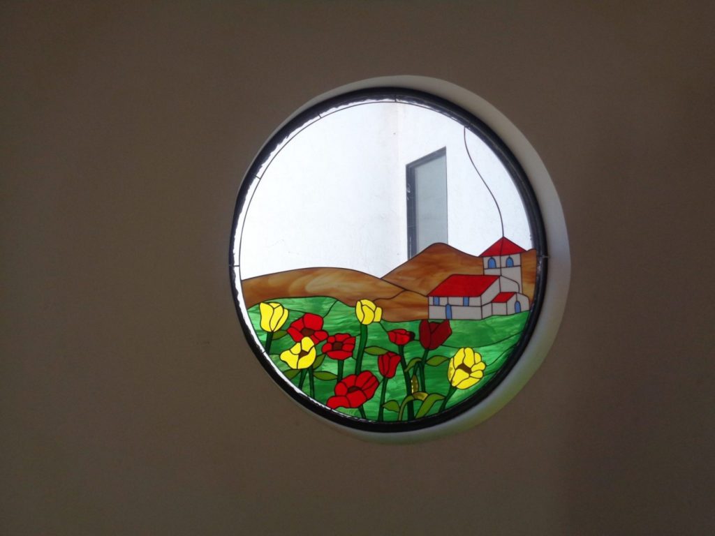 stained glass inserts for beauty & added color