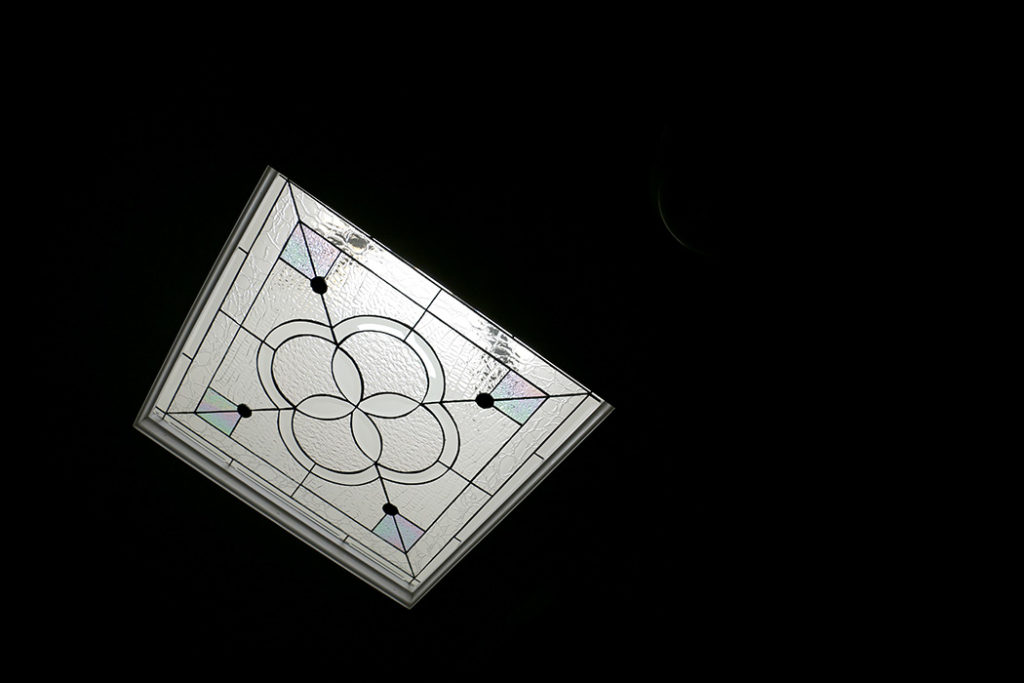 Two Beveled And Stained Glass Skylight Windows