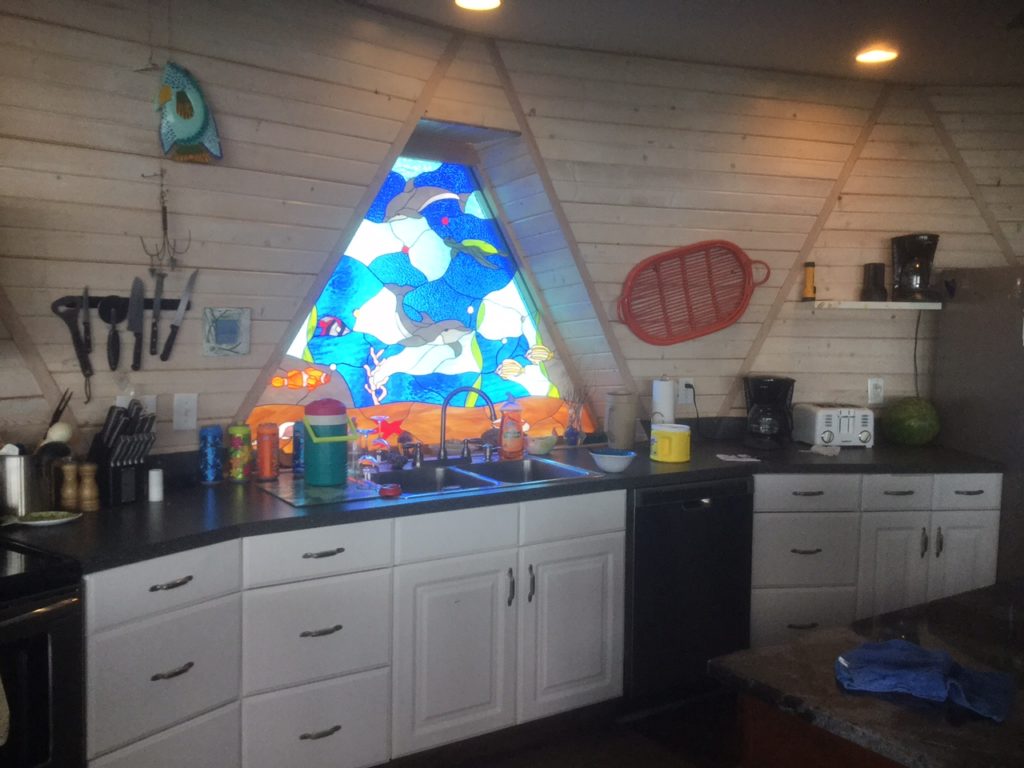 Sea life Ocean stained glass Window Panel