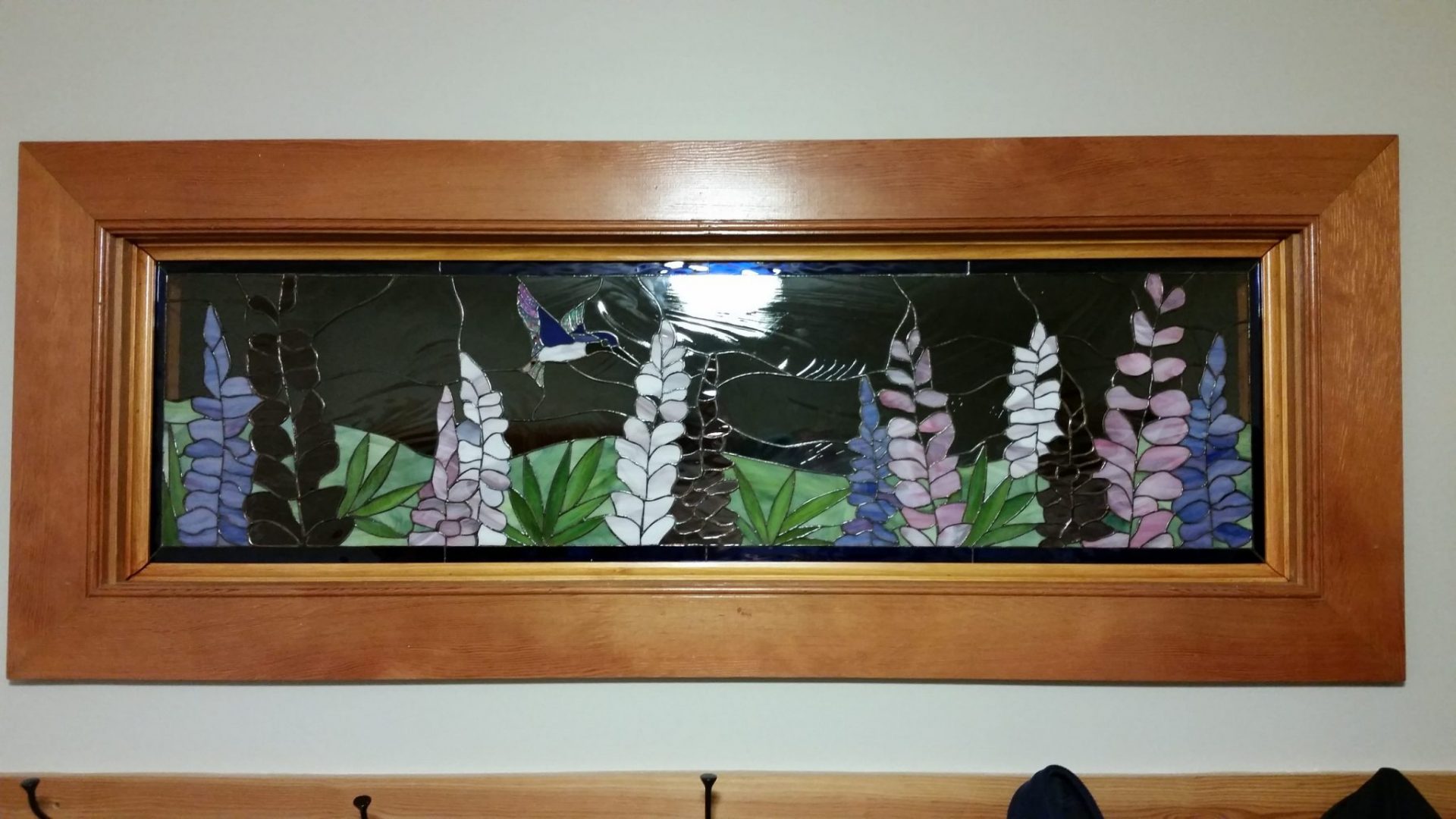 Beautiful "lupine flowers" installed into a client's window