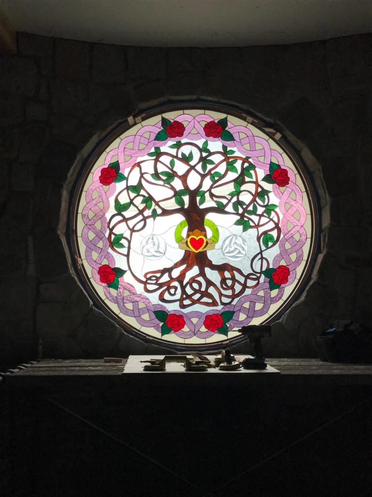 Celtic Stained Glass Window