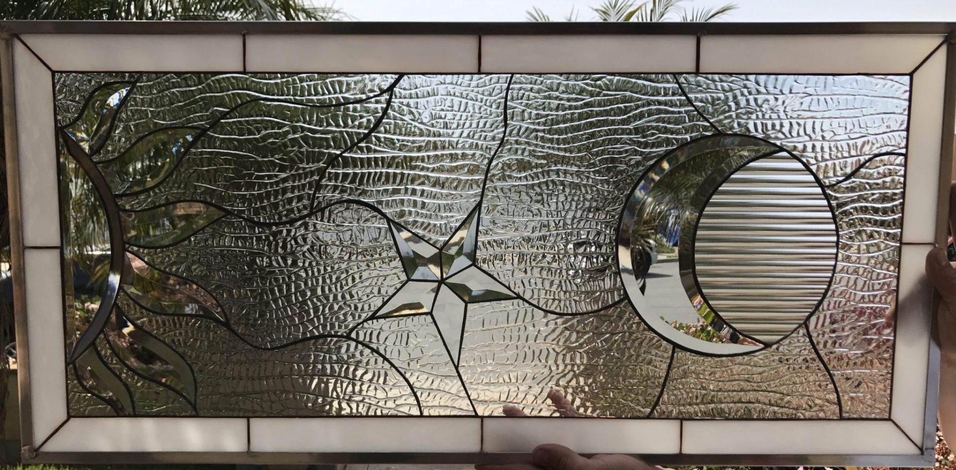 Leaded glass window shop inserts
