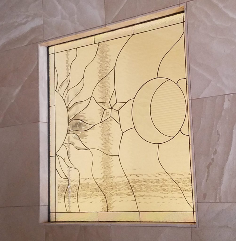 Star & Moon Stained Glass Window