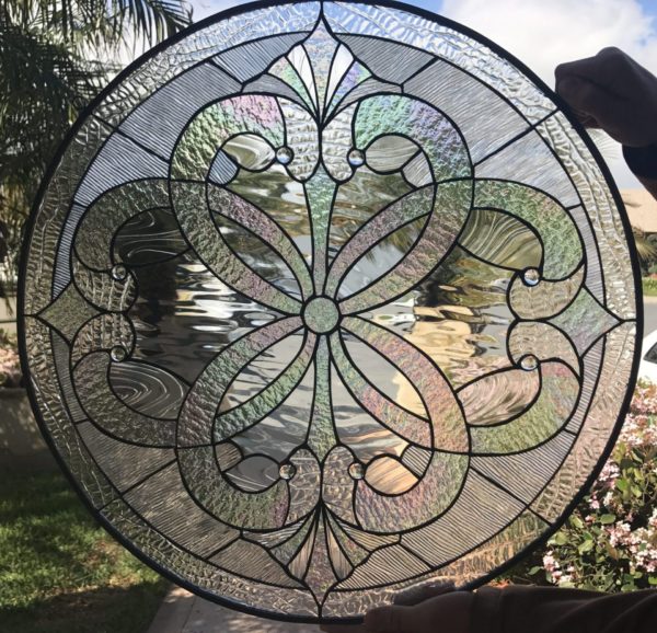 The Stunning "Round Windsor" Leaded Stained Glass Window Panel