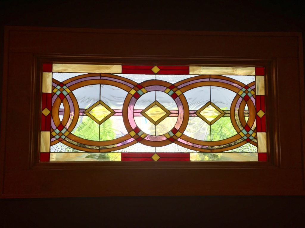 Geometric Window Installed Over A Television