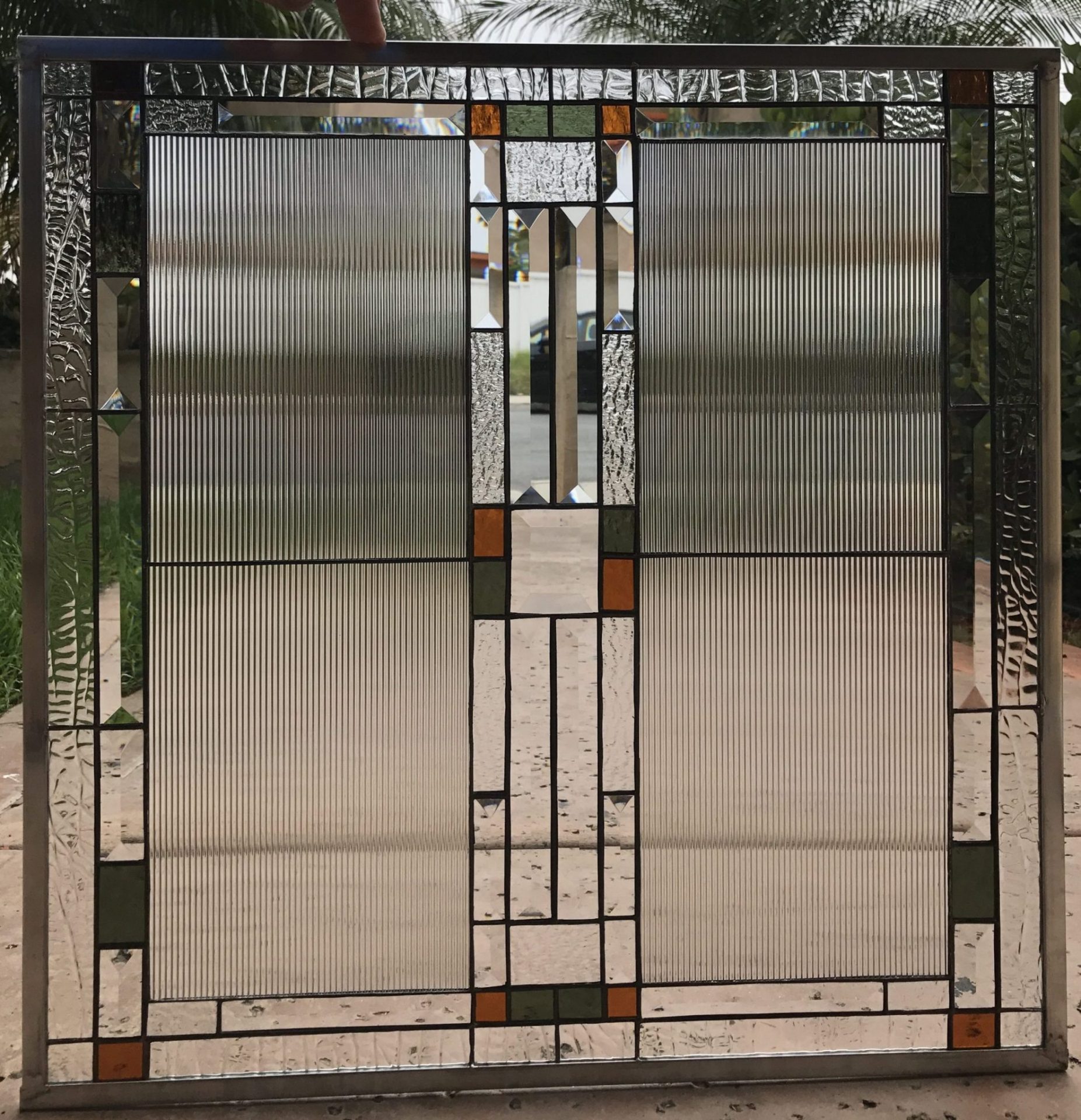 stained glass panel inserts