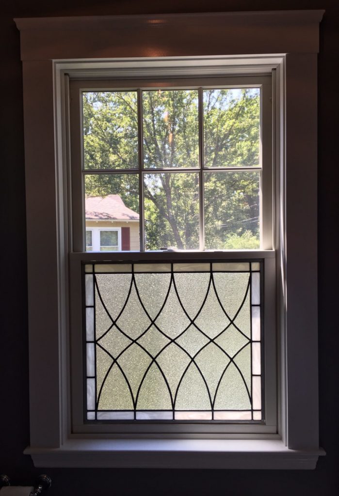 Clear Textured Leaded Glass Window