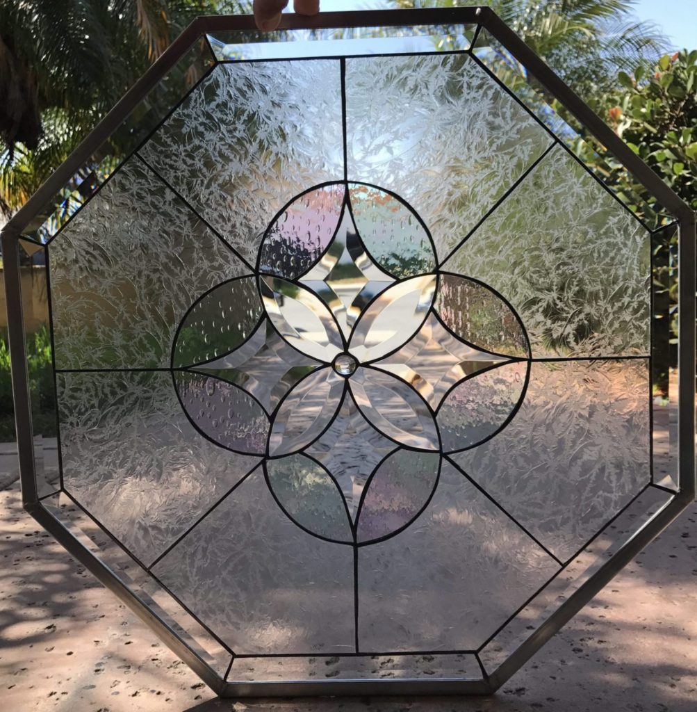 Magnificent! "The Hermosa" Octagon Stained Glass & Beveled Window