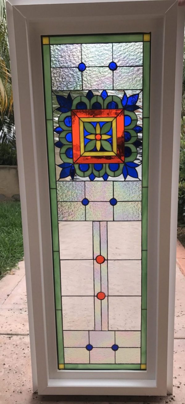 Vinyl Framed and Insulated!! The "Talavera” Stained Glass Window