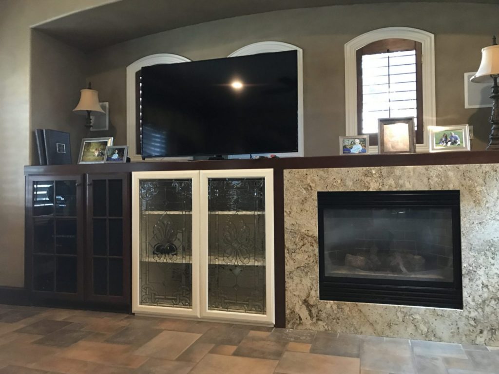 Beautiful All Clear Textured And Beveled Glass Cabinet Inserts