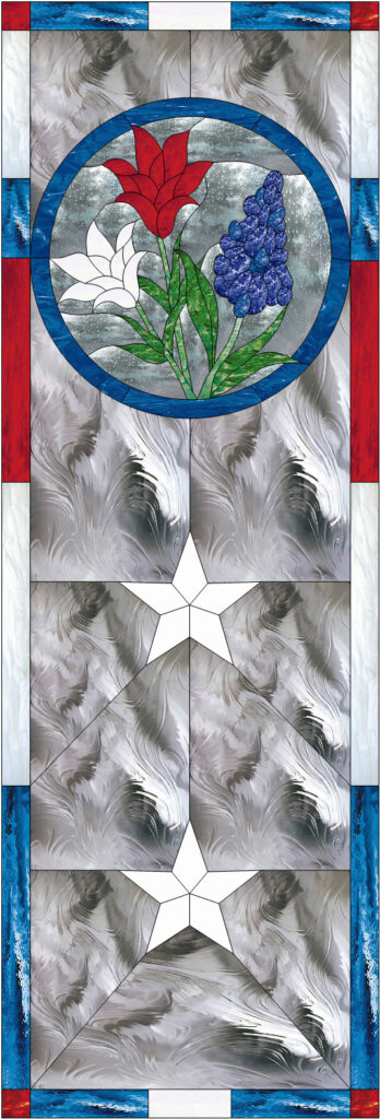 So Beautiful! Texas Wildflowers Leaded Stained Glass Window Panel