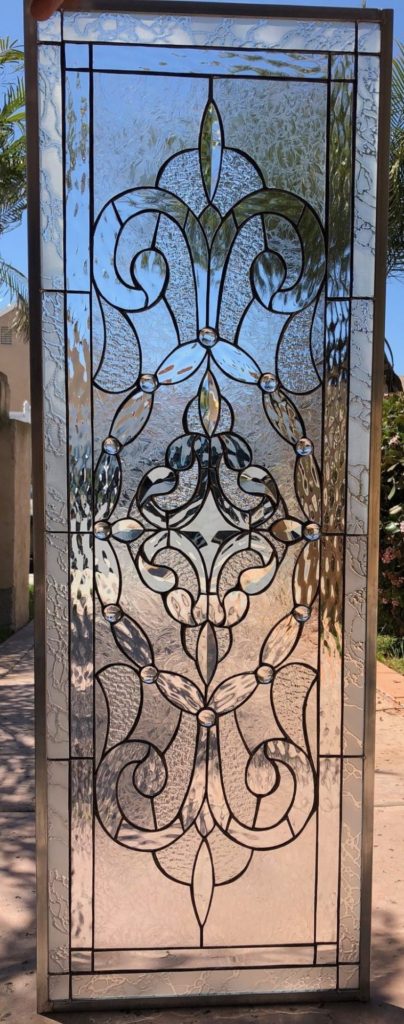 Simply Stunning! The "Victorville" Stained and Beveled Glass Window Panel
