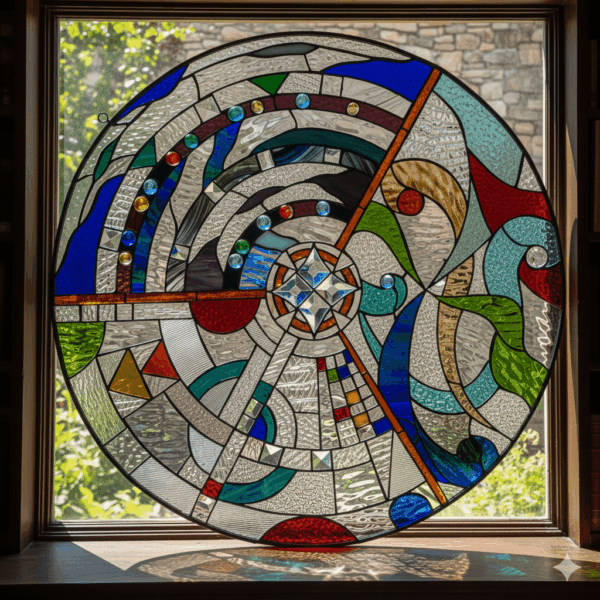 The Incredible "Infinity" Leaded Stained Glass Window Panel