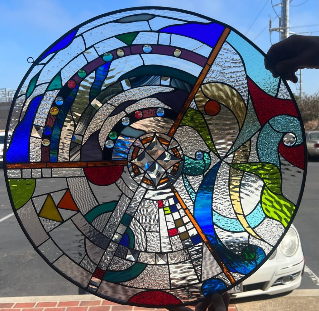 The Incredible "Infinity" Leaded Stained Glass Window Panel