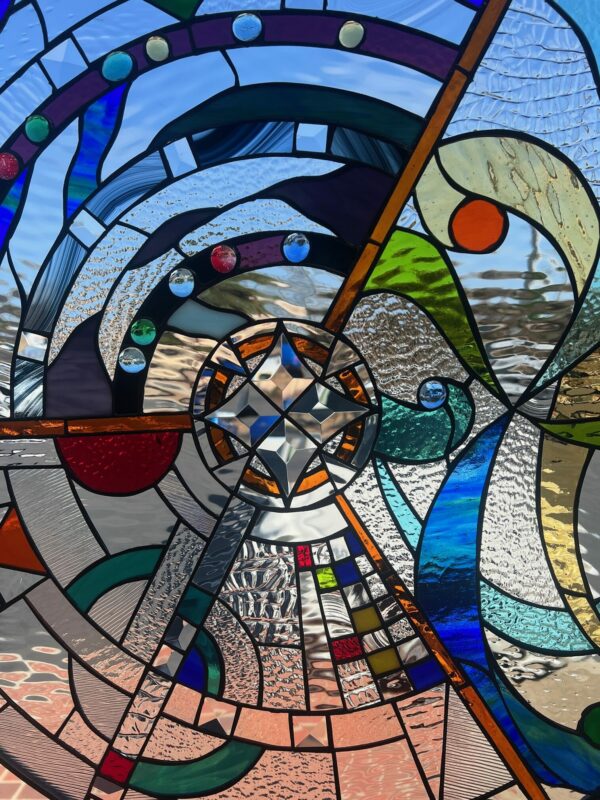 The Incredible "Infinity" Leaded Stained Glass Window Panel